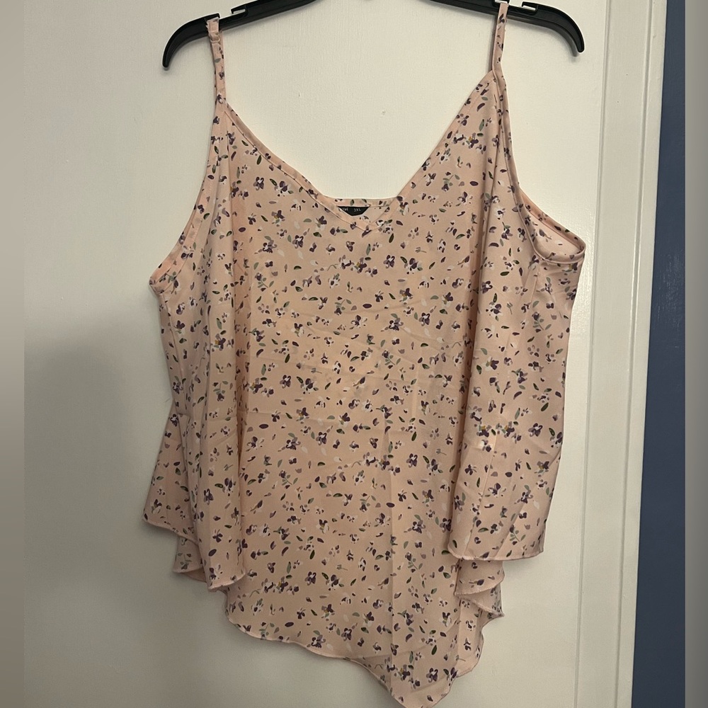 Pink Floral Tank Top